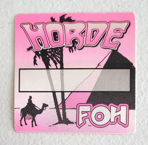 Horde FOH on Tour 1996 Backstage Pass OTTO