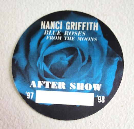 Nanci Griffith Blue Roses from The Moons 1997-1998 Tour Backstage Pass