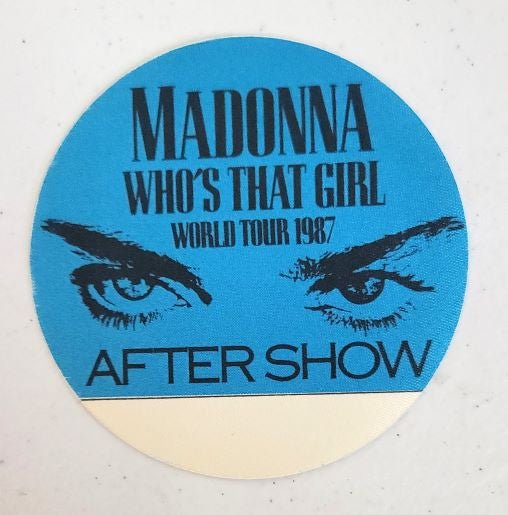 Madonna  Who's that Girl World Tour 1987 Backstage Pass