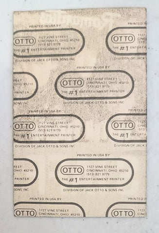 Romantics Rhythm Romance Tour 1985 Backstage Pass OTTO