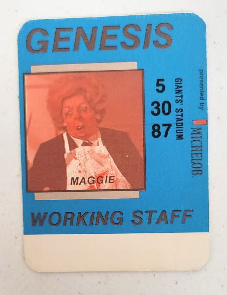 Genesis at Giant's Stadium Concert 1987 Backstage Pass OTTO