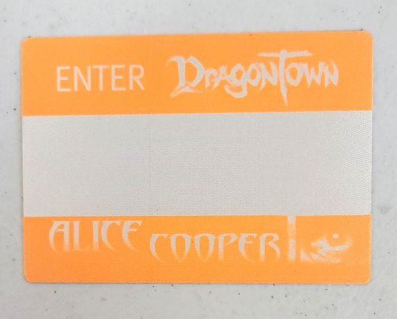 Alice Cooper Enter Dragontown Tour 2002 Backstage Pass Orange OTTO