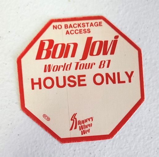Bon Jovi Slippery When Wet Tour 1987 Backstage Pass OTTO