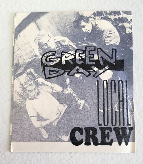 Green Day On Tour Local Crew Backstage Pass