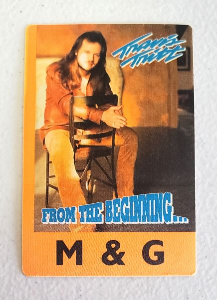 Travis Tritt From the Beginning M & G Tour 1995 Backstage Pass OTTO