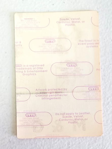Travis Tritt From the Beginning M & G Tour 1995 Backstage Pass OTTO