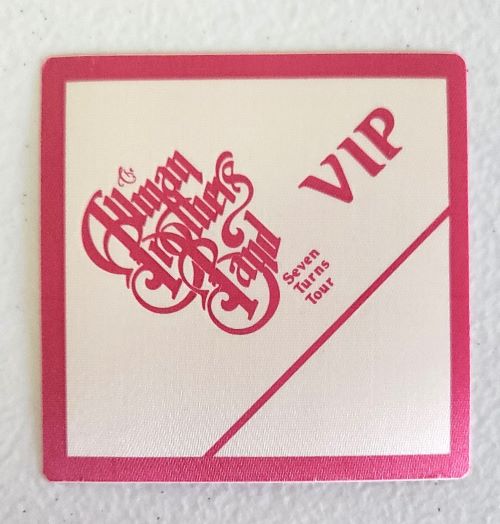 The Allman Brothers Band Seven Turns Tour 1990 Backstage Pass OTTO