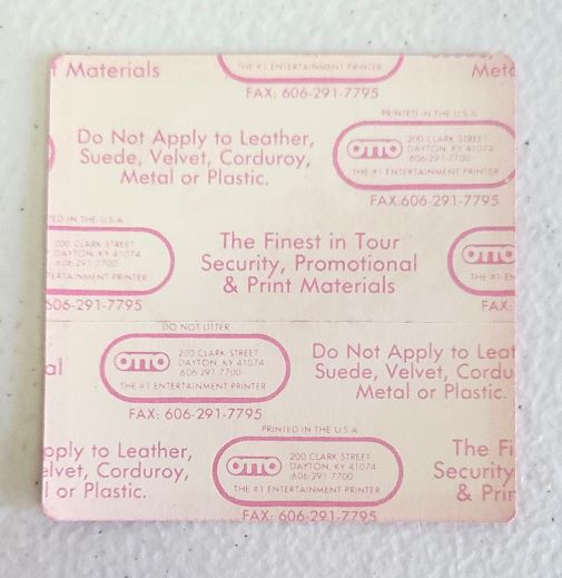 The Allman Brothers Band Seven Turns Tour 1990 Backstage Pass OTTO