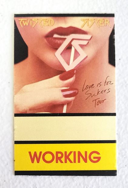 Twisted Sister Love is for Suckers Tour 1987 Backstage Pass OTTO