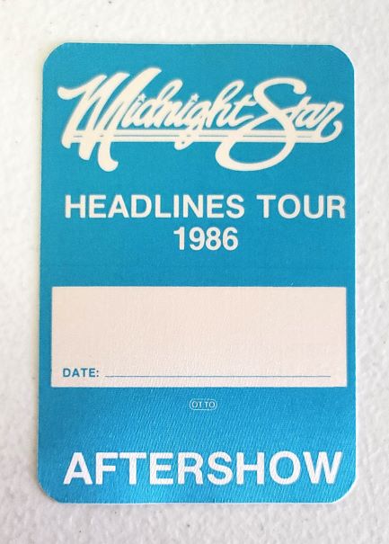 Midnight Star Headlines Tour 1986 Backstage Pass OTTO