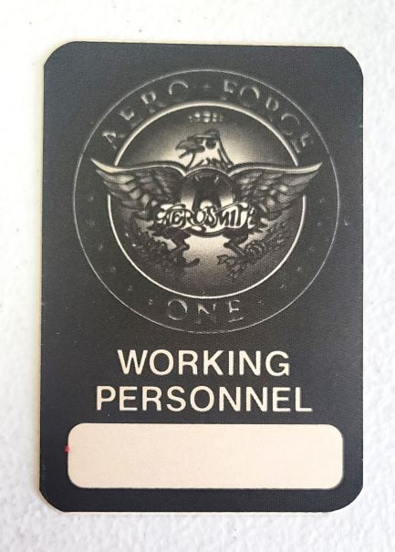 Aerosmith Aero Force One Tour 1986 Backstage Pass OTTO