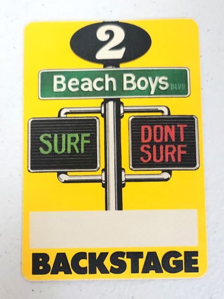 Beach Boys Surf / Don't Surf Tour 1991 Backstage Pass