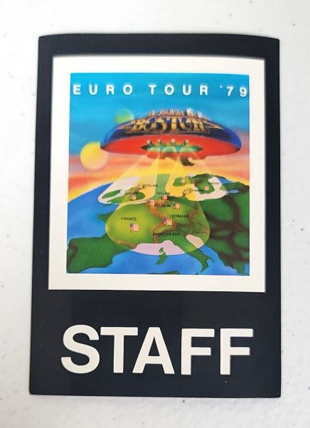 Boston Euro Tour 1979 Vinyl Backstage Pass