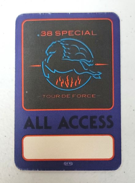38 Special Tour de Force 1985 Backstage Pass OTTO