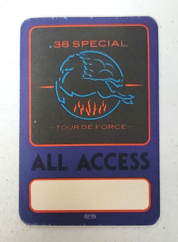 38 Special Tour de Force 1985 Backstage Pass OTTO