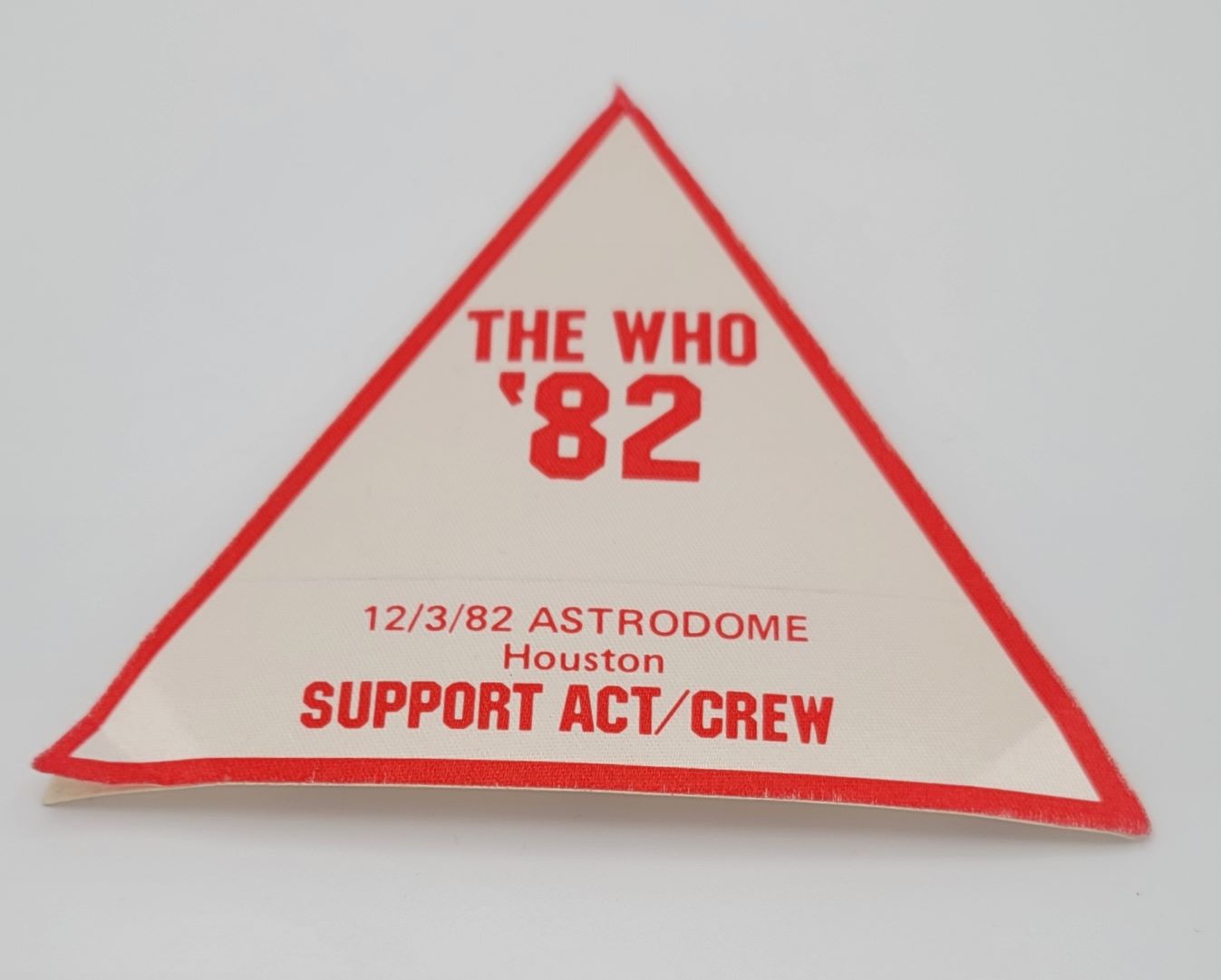 The Who Farewell Tour 1982 Houston Backstage Pass