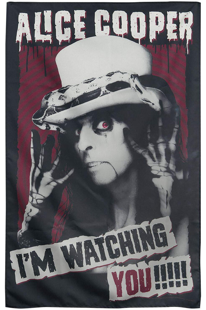 Alice Cooper I'm Watching You Textile Poster Flag