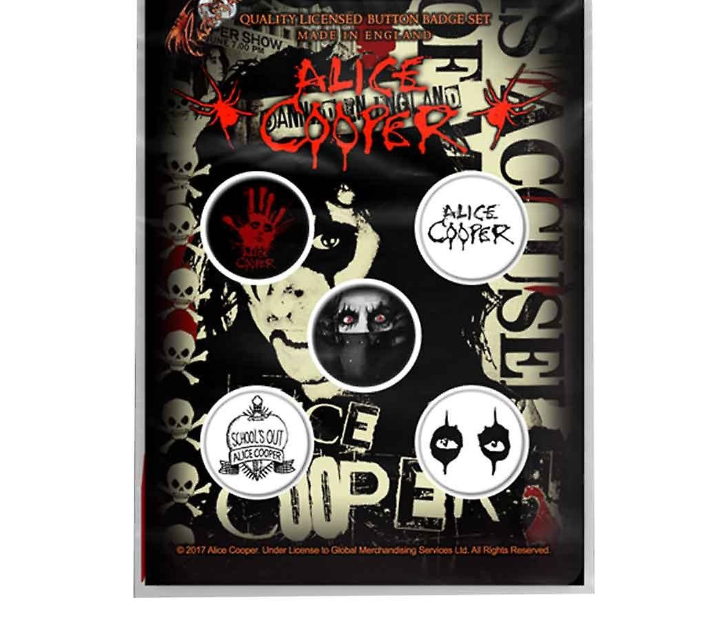 Alice Cooper Button Mini Badge Pack Eyes..Schools Out