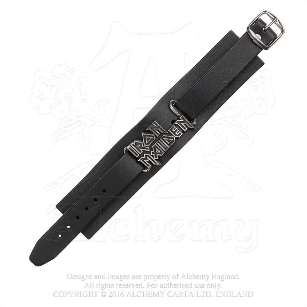 Iron Maiden - Logo Leather Wristband