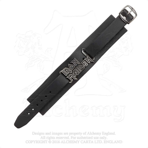 Iron Maiden - Logo Leather Wristband