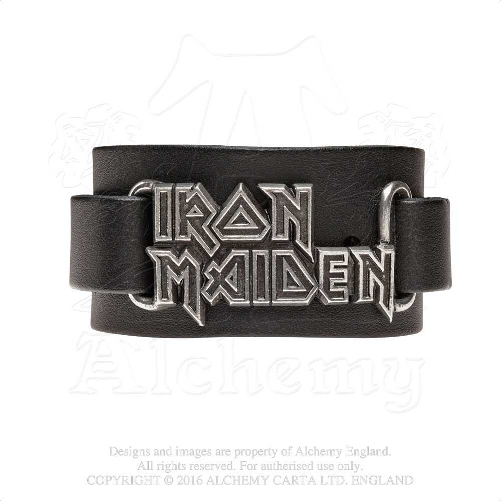 Iron Maiden - Logo Leather Wristband