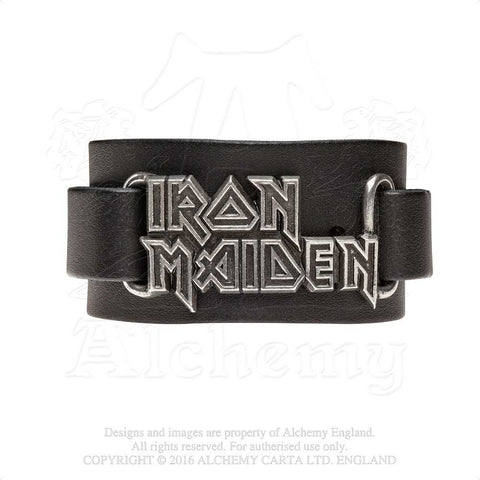 Iron Maiden - Logo Leather Wristband