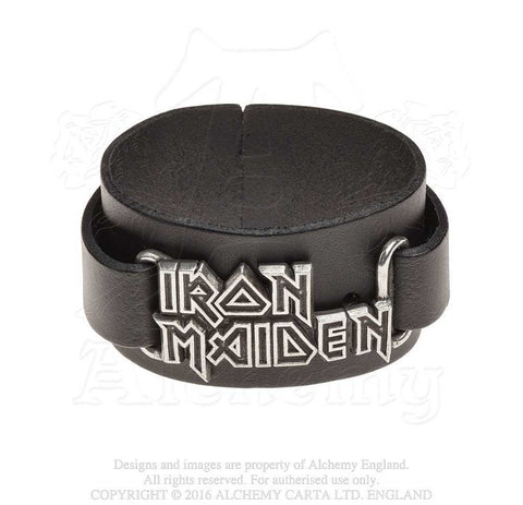 Iron Maiden - Logo Leather Wristband