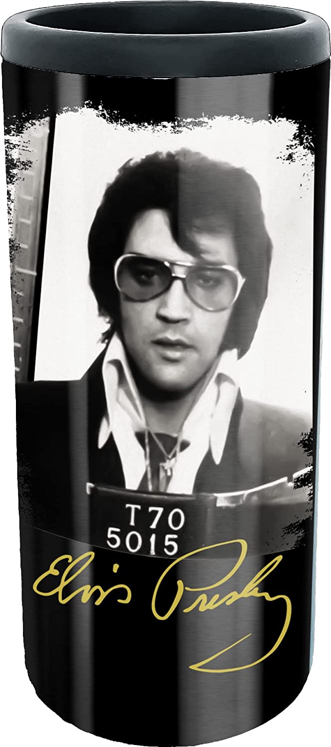 Elvis Presley Stainless Steel Double Walled Slim Can Cooler
