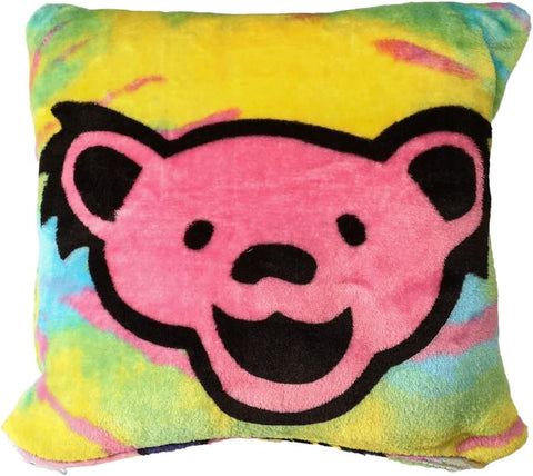 Grateful Dead Bear Tie Dye Pocket Throw