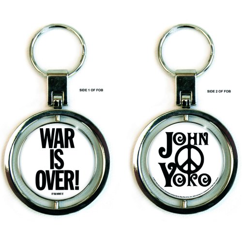 John Lennon Yoko Ono - War is Over Spinner Keychain Keyring