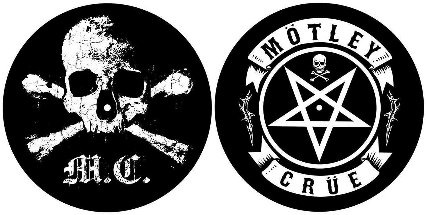 Motley Crue - Skull Pentagram Turntable Slipmat Set of 2