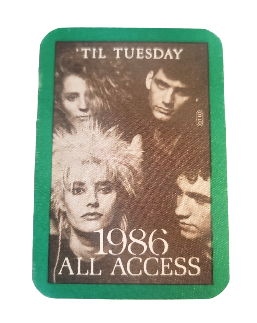 Til Tuesday On Tour 1986 Backstage Pass