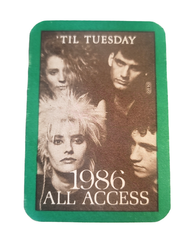 Til Tuesday On Tour 1986 Backstage Pass