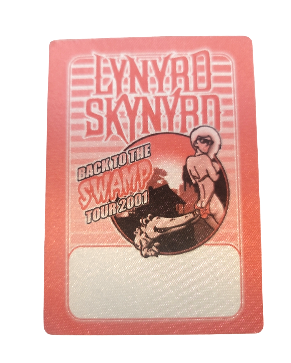 Lynyrd Skynyrd Back to the Swamp Tour 2001 Backstage Pass