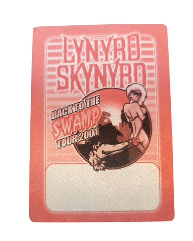 Lynyrd Skynyrd Back to the Swamp Tour 2001 Backstage Pass