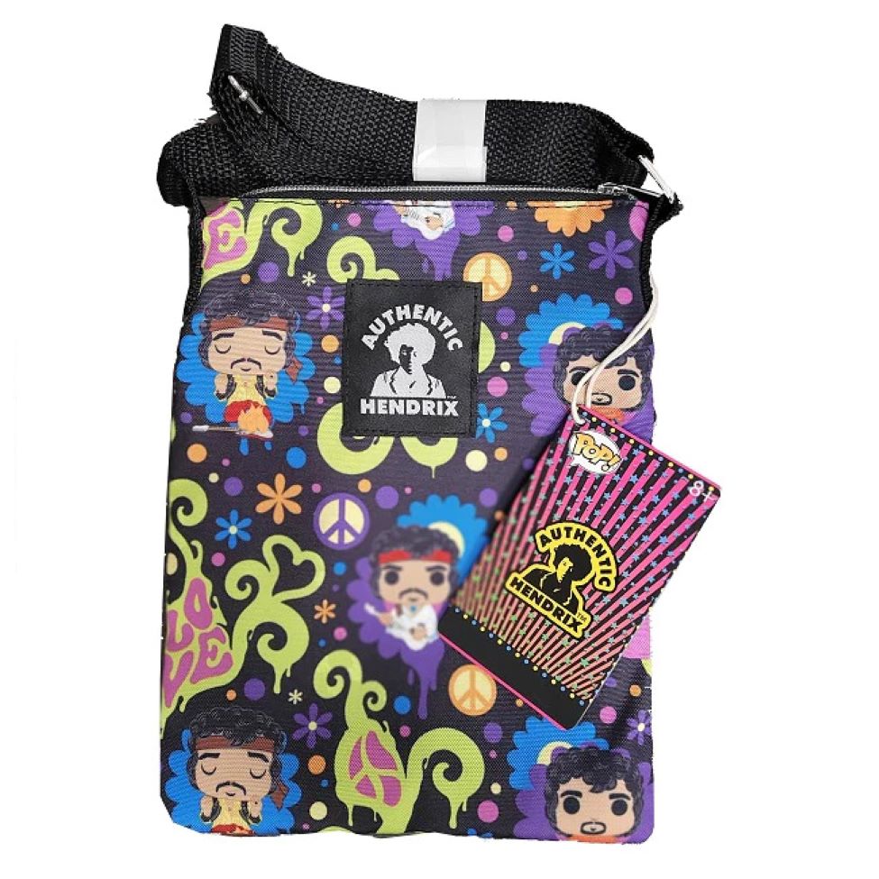 Funko Pop Jimi Hendrix Love and Flowers Crossbody Passport Bag